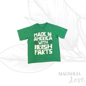 ☘️ Spencer's Green “Made in America With Irish Parts” Unisex Tee Shirt Top 2T